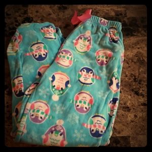 cute blue girls pajama bottoms